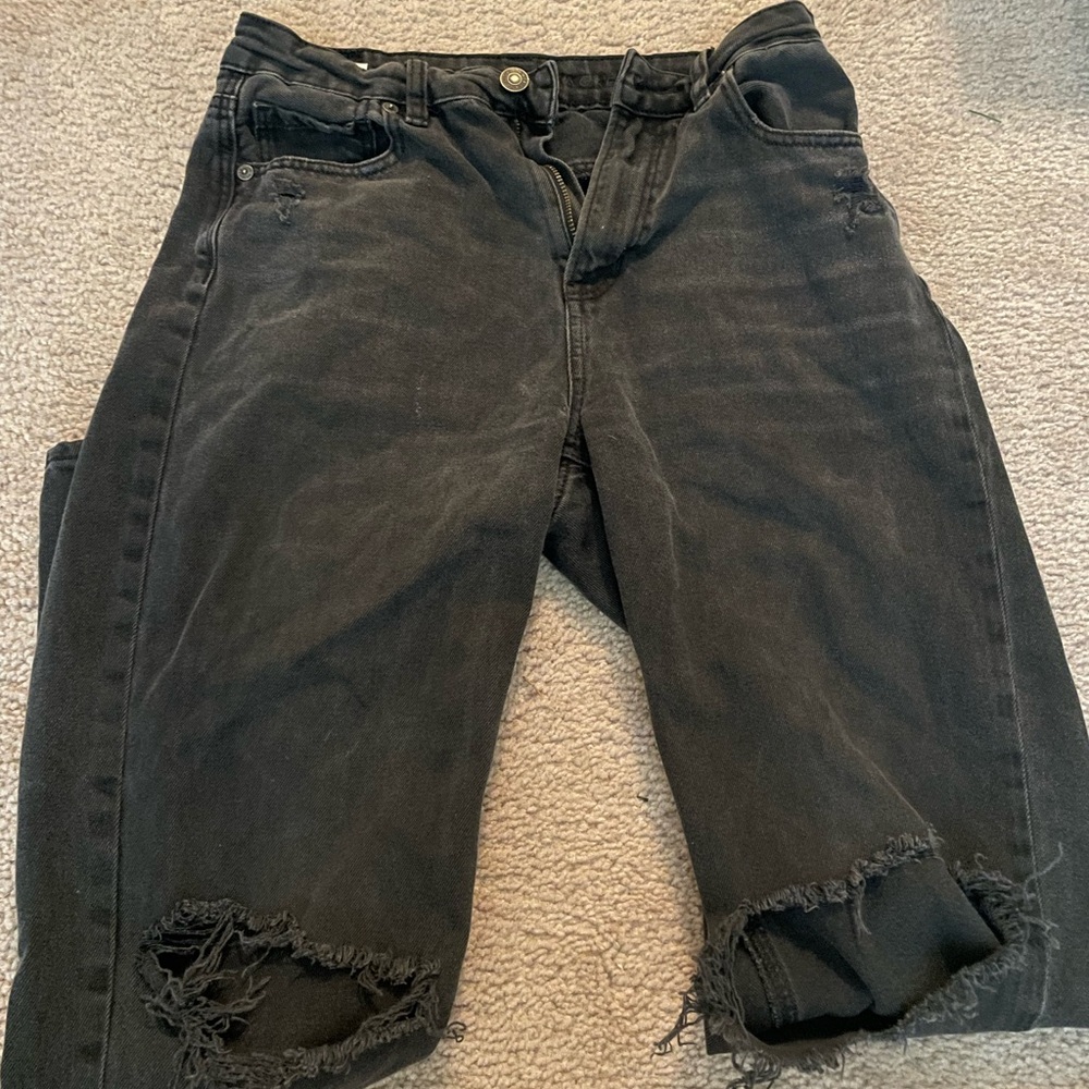 American Eagle Distressed Black Denim Jeans